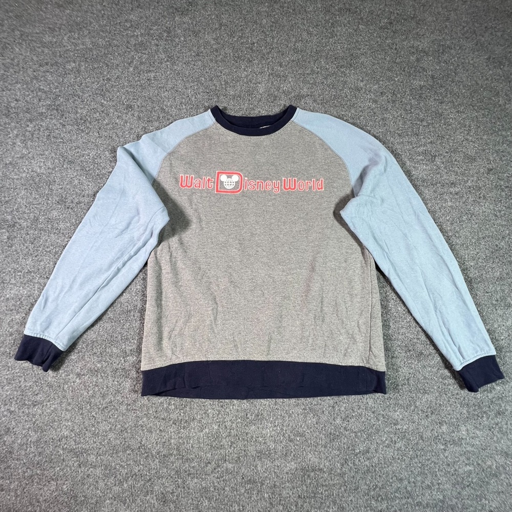 Disney Parks Walt Disney World Gray Fleece Sweatshirt Womens L Pullover